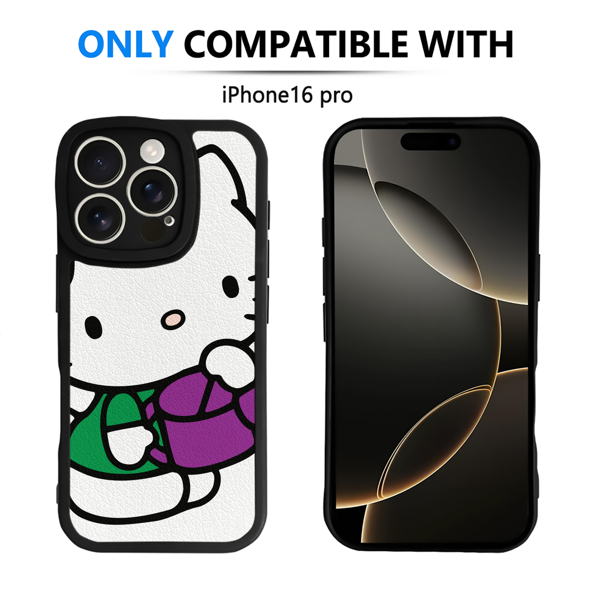 （画像用） Hello Kitty ハローキティ 【iPhone 16シリーズ対応】シリコンスマホケース（レザー調） 材質：シリコン